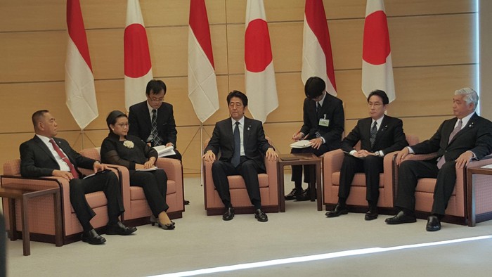 PM Jepang Shinzo Abe Temui Menlu Retno dan Menhan Ryamizard