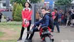 Brum! Asyiknya Natasha Wilona Dibonceng Stefan William Naik Moge