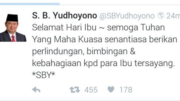 Kenangan SBY Tentang Kasih Para Ibu yang Luar Biasa