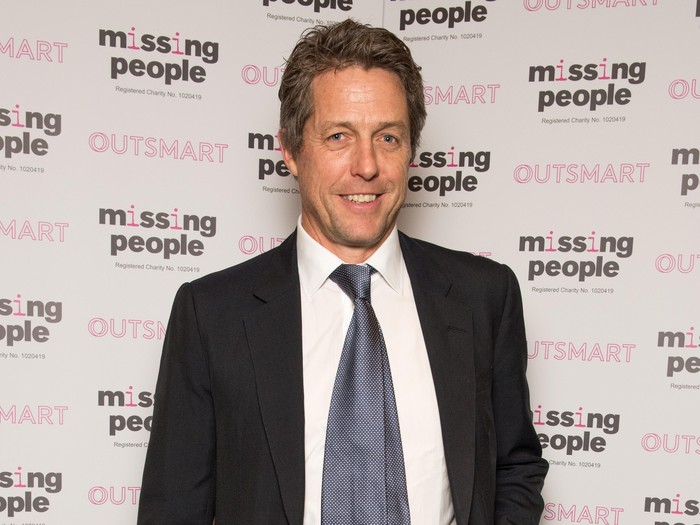 LONDON, UNITED KINGDOM - NOVEMBER 05:  Hugh Grant arrives for the Home for Christmas fundraising dinner and auction in aid of Missing People at the Corinthia Hotel on November 05, 2015 in London, England.  (Photo by Nicky J. Sims/Getty Images)