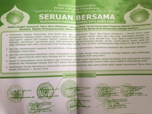 Pemkot Banda Aceh: Berkumpul di Atas Pukul 22.00 WIB di Malam Tahun Baru Dibubarkan!