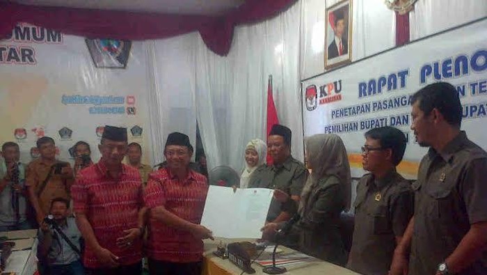 Penetapan Bupati Blitar Digelar KPU Hanya Dihadiri PDI