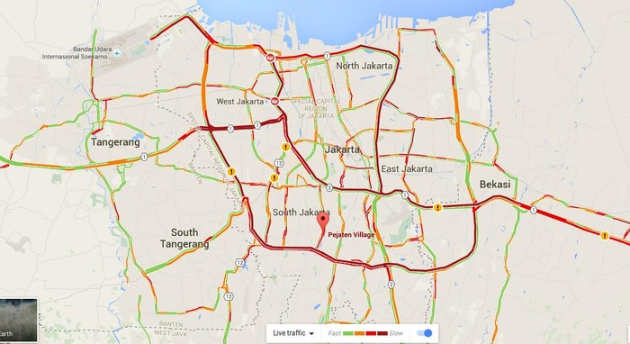 Malam Libur Panjang, Begini Merahnya Kemacetan di Jakarta dan Sekitarnya