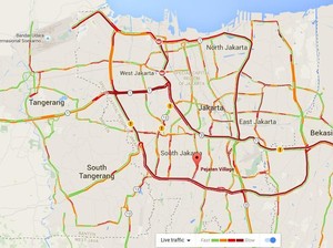 Malam Libur Panjang, Begini Merahnya Kemacetan di Jakarta dan Sekitarnya