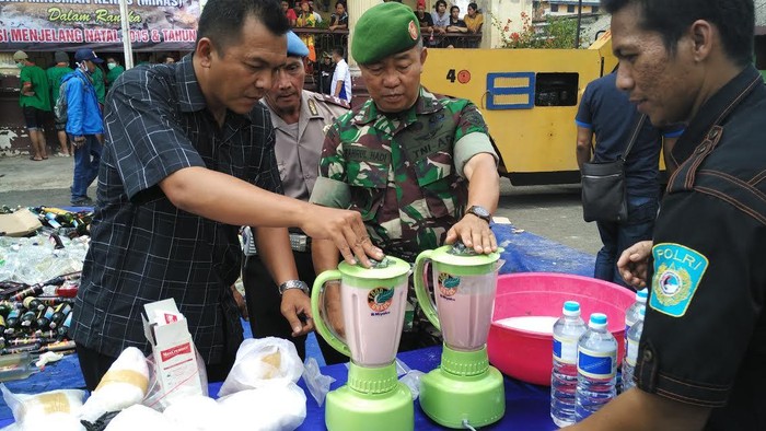 Begini Saat Narkoba Dimusnahkan: Ekstasi dan Sabu Diblender, Ganja Dibakar