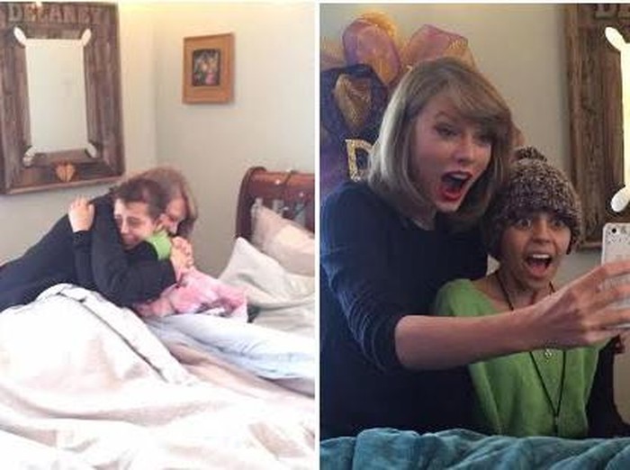 Bertemu Taylor Swift Jadi Kado Natal Terindah Bagi Anak dengan Kanker Ini