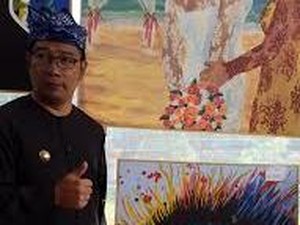 Kepincut Lukisan Mata, Ridwan Kamil Beli Karya Penghuni Lapas Wanita Sukamiskin
