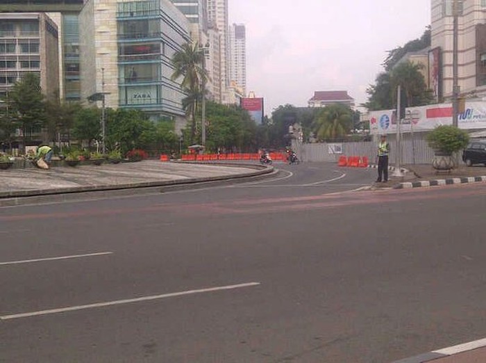 Masih Sepi, Begini Jalanan di Ibu Kota Pagi ini