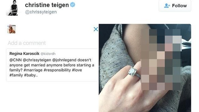 Kehamilannya Dikritik, Chrissy Teigen Tunjukkan Jari Tengah