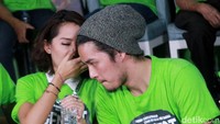 Lala dan Morgan bisik-bisik apa ya? Pool/Gus Mun/detikFoto.