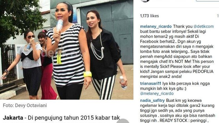 Melaney Ricardo Tak Habis Pikir Namanya Bisa Dicatut Lagi oleh Paedofil