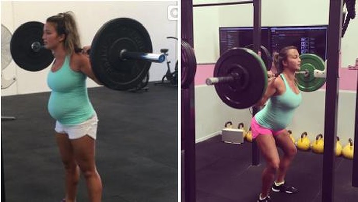 Hamil 6 Bulan, Ibu Muda Ini Tetap Latihan Angkat Beban 40 Kg
