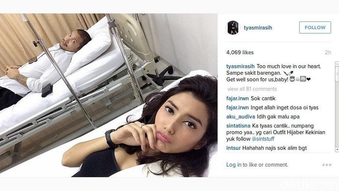 Tyas Mirasih Unggah Pose Sakit Barengan Pacar