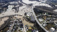 Banjir merendam jalan dan rumah di Missouri. Kate Munsch/Reuters/detikFoto.