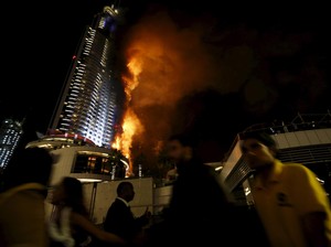 16 Orang Terluka dalam Kebakaran di Gedung Dekat Burj Khalifa