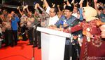 Kemeriahan Tahun Baru di Gedung Grahadi Surabaya