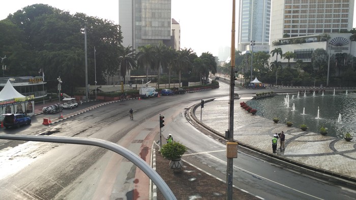 Cling! Bundaran HI Bersih dari Sampah Usai CFN, Begini Penampakannya