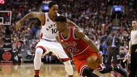 Pada pertandingan di Air Canada Centre, Toronto, Minggu (3/1/2016) waktu setempat, guard Bulls, Jimmy Butler memecahkan rekor milik Michael Jordan. John E. Sokolowski-USA TODAY Sports/Reuters/detikFoto.