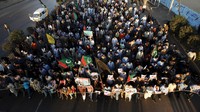 Umat muslim Pakistan juga mengecam eksekusi mati yg dilakuan otoritas Arab Saudi. Akhtar Soomro/Reuters/detikFoto.