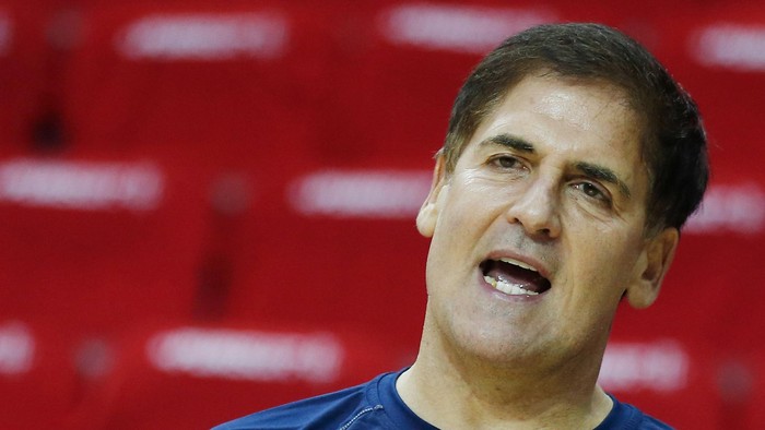 HOUSTON, TX - APRIL 18:  Dallas Mavericks owner Mark Cuban waits on the court prior to the start of the game between the Dallas Mavericks and Houston Rockets during Game One in the Western Conference Quarterfinals of the 2015 NBA Playoffs on April 18, 2015 at the Toyota Center in Houston, Texas. NOTE TO USER: User expressly acknowledges and agrees that, by downloading and/or using this photograph, user is consenting to the terms and conditions of the Getty Images License Agreement.  (Photo by Scott Halleran/Getty Images)