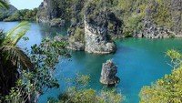 Pemandangan gugusan pulau karang dari spot Laguna Bintang. Indah sekali bukan (Randy/detikTravel)