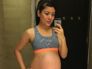 Hamil 9 Bulan, Sigi Wimala Masih Rajin ke Gym