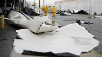 Sebuah bangunan di Vernon rusak diterjang badai. Gene Blevins/Reuters/detikFoto.