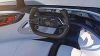 Selain bertenaga dahsyat, kemewahan juga akan tersaji dalam kabinnya, seperti setir kemudi modern yang terselip layar monitor layaknya pesawat jet. (Foto: Faraday Future).