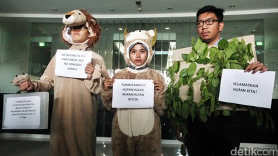 Monyet dan Singa Laporkan Hakim Kebakaran Hutan