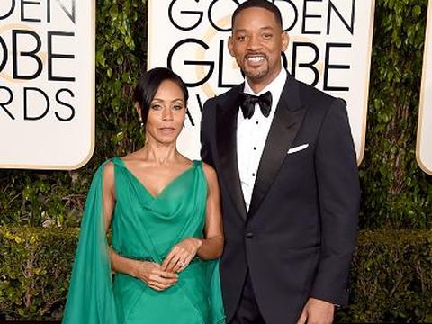 BEVERLY HILLS, CA - JANUARY 10:  Actors Jada Pinkett Smith and Will Smith attend the 73rd Annual Golden Globe Awards held at the Beverly Hilton Hotel on January 10, 2016 in Beverly Hills, California.  (Photo by Jason Merritt/Getty Images)