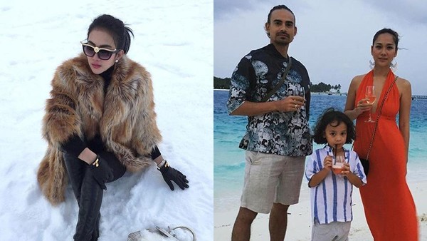 10 Foto Terheboh: Pose Syahrini di Salju, BCL Liburan di Maladewa
