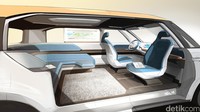 Interior mobil yang modern. Mobil menggunakan baterai listrik yang bisa membawa mobil menempuh perjalanan sejauh 533 km. (Foto: Volkswagen).