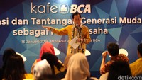 Bank Central Asia (BCA) menggelar diskusi Kafe BCA: Potensi dan Tantangan Generasi Muda sebagai Pelaku Usaha di Menara BCA, Jl MH Thamrin, Jakarta, Rabu (13/1/2015).