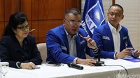 Bara Hasibuan (tengah) mengatakan, PAN turut belasungkawa sedalam-dalamnya terhadap para korban bom. Pool/Lamhot Aritonang/detikFoto.