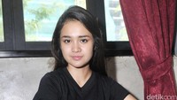 Michelle saat ditemui di acara press junket film London Love Story di Hide and Seek, SCBD, Jakarta Pusat, Kamis (14/1/2016). Pool/Noel/detikFoto.