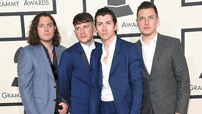 LOS ANGELES, CA - FEBRUARY 08:  (L-R) Musicians Nick OMalley, Jamie Cook, Alex Turner, and Matt Helders of Arctic Monkeys attend The 57th Annual GRAMMY Awards at the STAPLES Center on February 8, 2015 in Los Angeles, California.  (Photo by Jason Merritt/Getty Images)