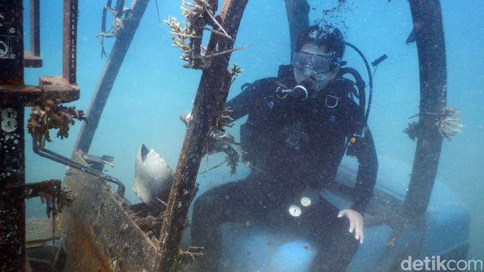 Cuma di Situbondo, Diving Sambil Selfie di Forklift!