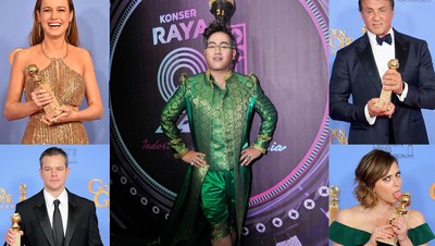 10 Foto Terheboh : Kemeriahan Golden Globe dan Gaya Rambut Nyentrik Nasar