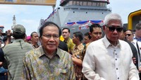 Rizal ingin agar pembuatan SSV yang pertama dipercepat karena Filipina akan menggelar Pemilu. Sebelum Presiden Filipina, Benigno Simeon Aquino tidak lagi menjabat sebagai presiden, Rizal ingin agar kapal itu sudah jadi sehingga bisa menjadi hadiah buat Aquino. Pool/Humas Kemenko Maritim.