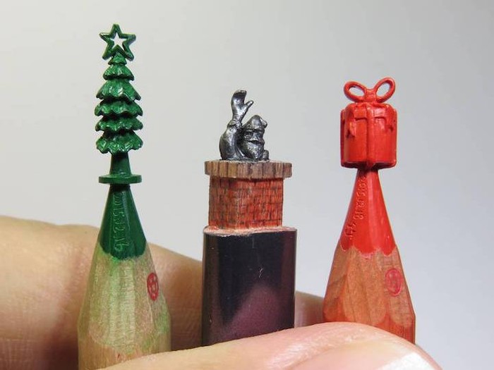 Seniman Taiwan Mengukir Pensil Jadi Karya Seni