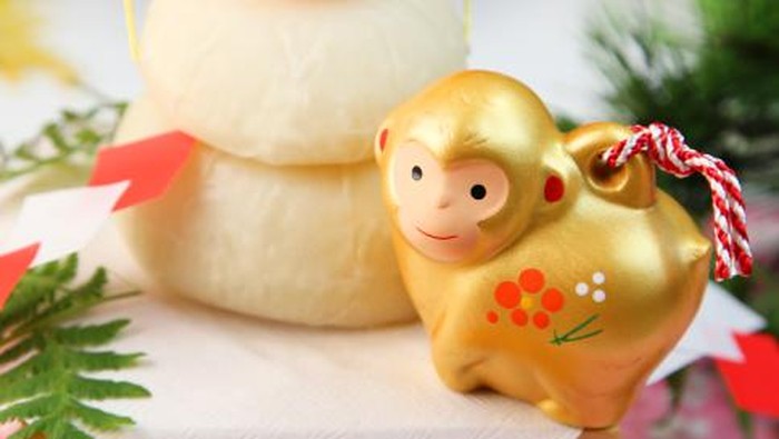 Animal of the chinese zodiac, sepia textured paper background