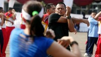 Olahraga senam bersama ini dalam rangka mempererat hubungan serta membangun soliditas yang semakin kuat dengan para prajurit TNI.