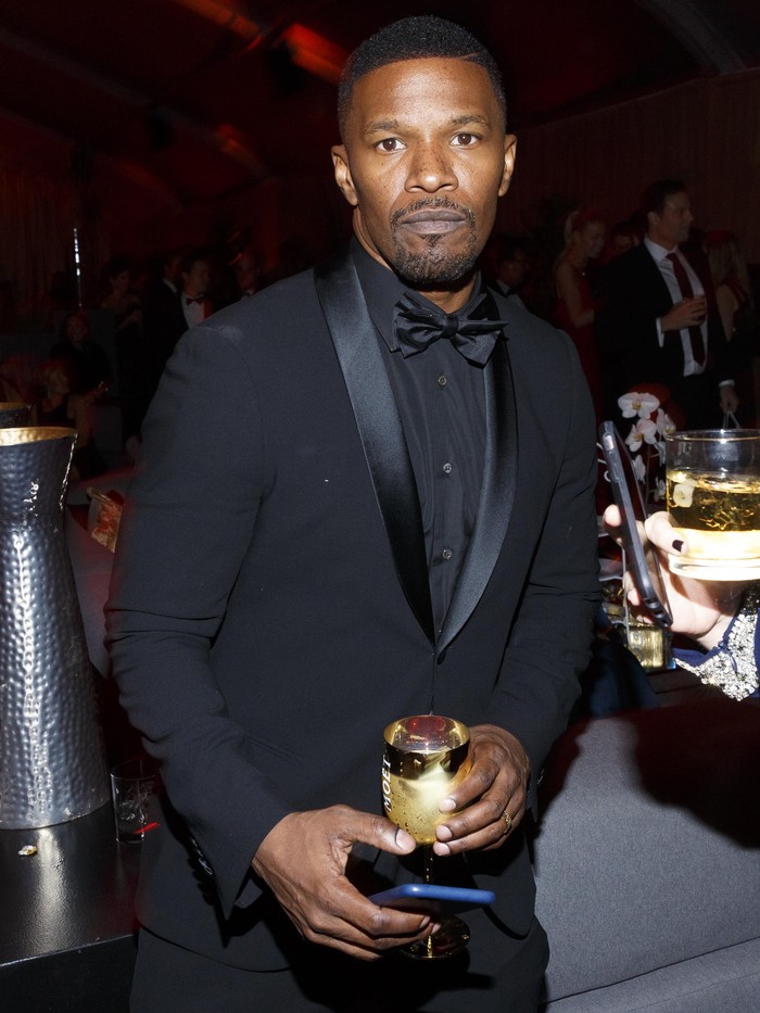 Jamie Foxx BEVERLY HILLS, CA - JANUARY 10: Actor Jamie Foxx attends The Weinstein Company and Netflix Golden Globe Party, presented with DeLeon Tequila, Laura Mercier, Lindt Chocolate, Marie Claire and Hearts On Fire at The Beverly Hilton Hotel on January 10, 2016 in Beverly Hills, California. (Photo by Rich Polk/Getty Images for The Weinstein Company)
