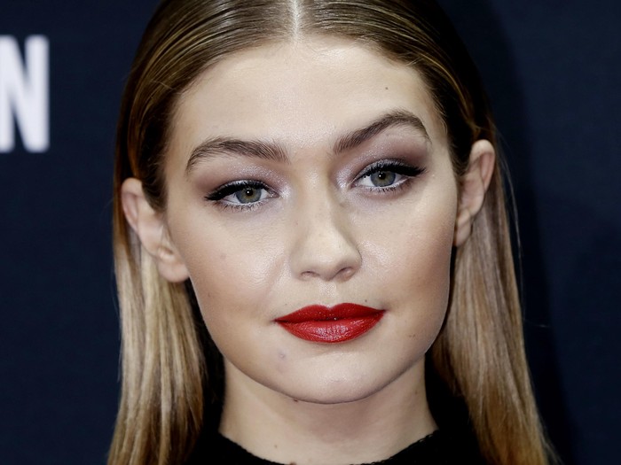 BERLIN, GERMANY - JANUARY 18:  Gigi Hadid attends the The Power Of Colors - MAYBELLINE New York Make-Up Runway show during the Mercedes-Benz Fashion Week Berlin Autumn/Winter 2016 at Brandenburg Gate on January 18, 2016 in Berlin, Germany.  (Photo by John Phillips/Getty Images for IMG)