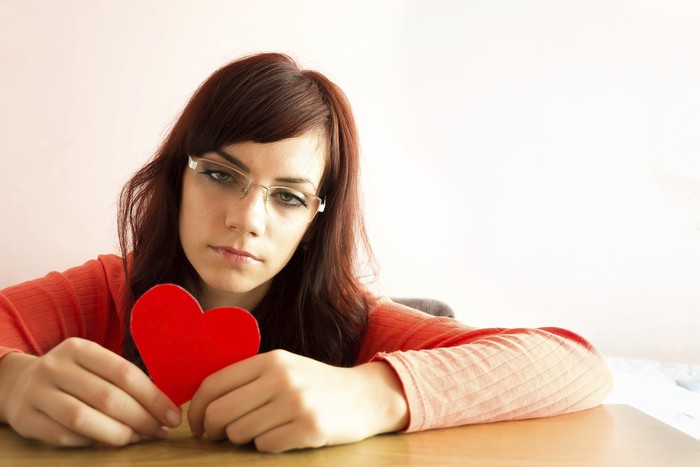 Wanita patah hati Young woman after hard break-up