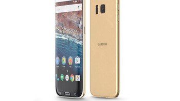 S6 Edge layar lengkungnya punya dua sisi menjorok di sisi kanan dan kiri. Martin Hajek menambahkan lagi satu bagian lengkung di bagian bawah layarnya. (kredit foto: Martin Hajek)