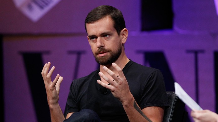SAN FRANCISCO, CA - OCTOBER 09:  Twitter Co-Founder and Chairman and Square CEO Jack Dorsey speaks onstage during From 7 Dwarves to 140 Characters at the Vanity Fair New Establishment Summit at Yerba Buena Center for the Arts on October 9, 2014 in San Francisco, California.  (Photo by Kimberly White/Getty Images for Vanity Fair)