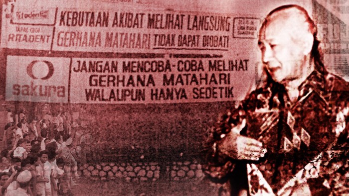 Polisi Patroli Cegah Masyarakat Menonton Gerhana 1983