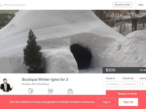 Disewakan! Igloo Sisa Jejak Snowzilla