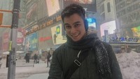 Pria berusia 34 tahun itu berada di New York untuk syuting sebuah film. (dok. Pribadi)
